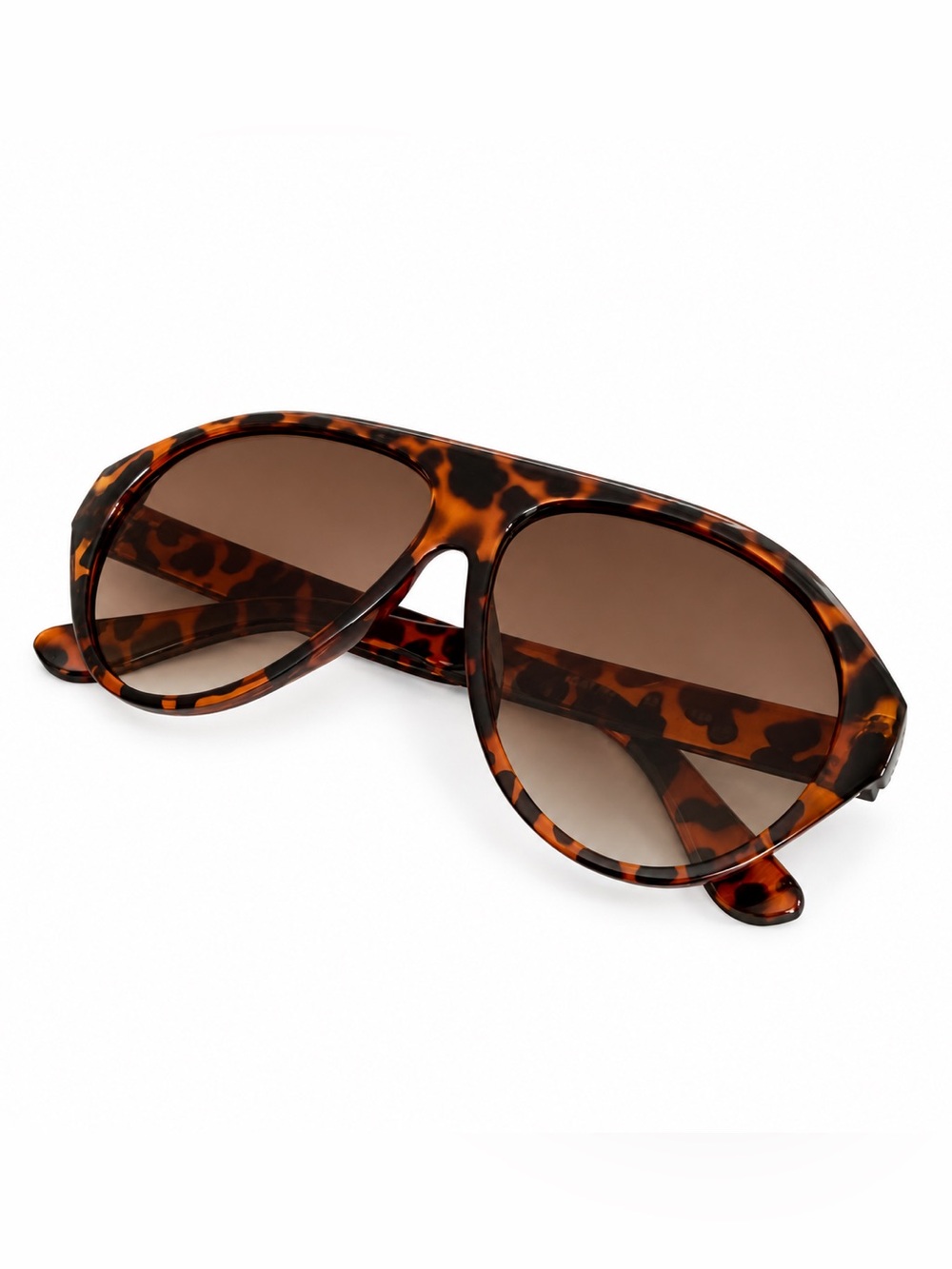 Women’s Oversized Tortoiseshell Aviator Sunglasses - Brown Lenses Brand New